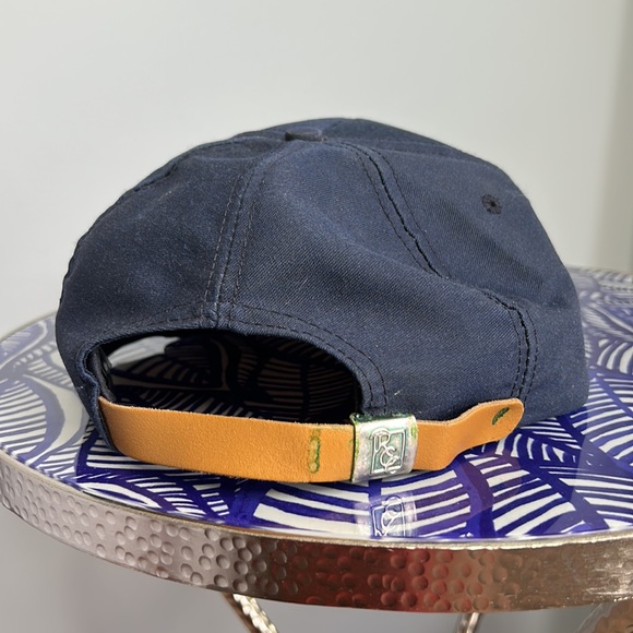 Leather Strap Back Distressed Hat - Picture 2 of 7